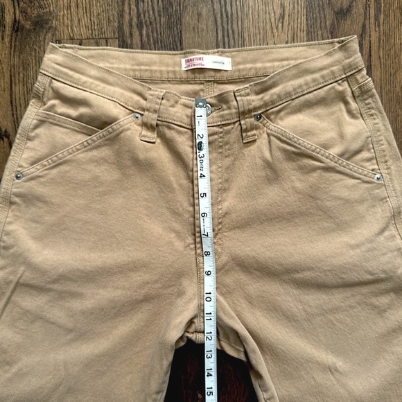 Levi Strauss Signature Carpenter Pants Khaki Utility Workwear W34 L30‎ - Picture 5 of 8